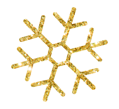 a gold snowflake
