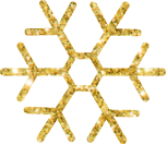 a gold snowflake