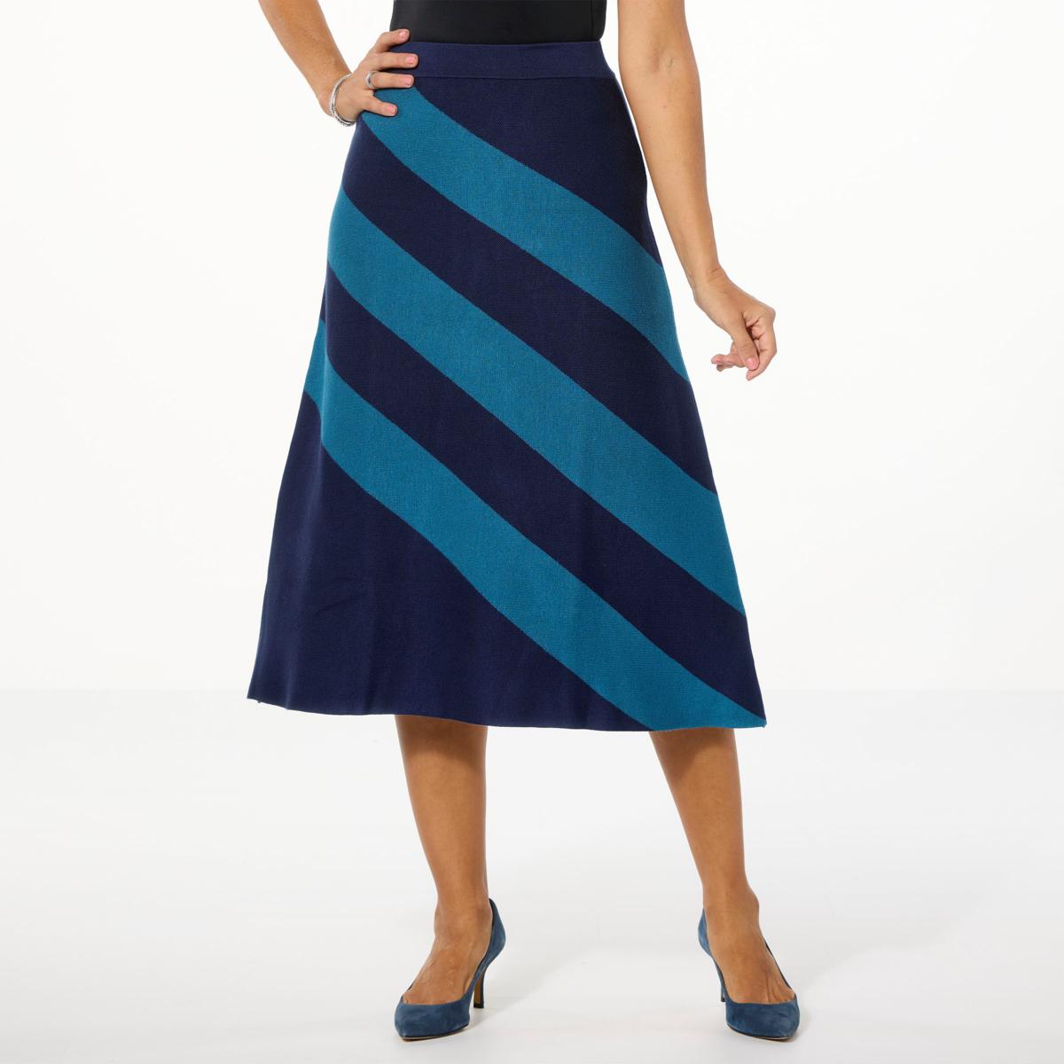 Antthony Jacquard Sweater Knit Midi Skirt 23295072 HSN