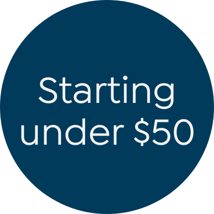 Starting under $50