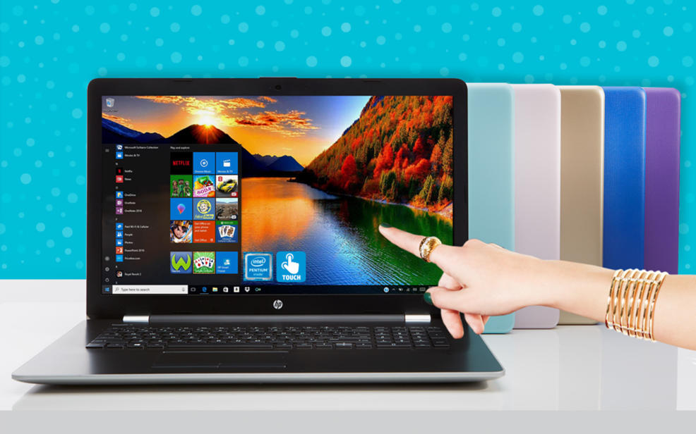 (HSN) HP 17" HD Touch, Intel Pentium QuadCore, 4GB RAM, 2TB HDD Windows 10 Laptop wit