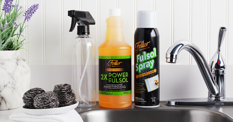 (HSN) Fuller Brush Co. 2X Power Fulsol Concentrated Cleaning Kit w/3 Sponges