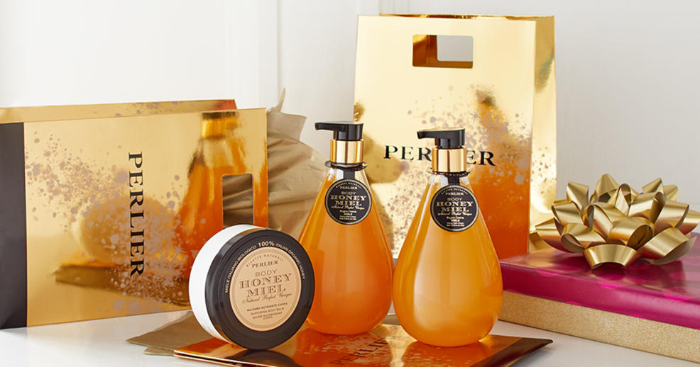 (HSN) Perlier 3piece Bath and Body Set with Bags