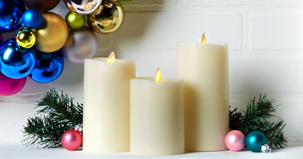 (HSN) Matchless 3pack BlowOut Flameless Candles with Remote and