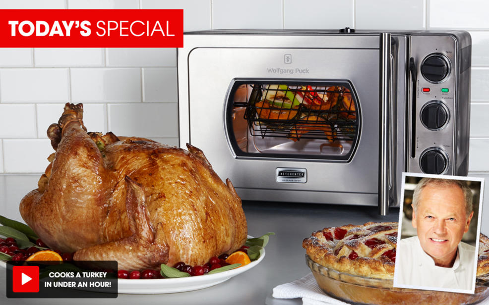 (HSN) Wolfgang Puck Rapid Pressure Oven with Rotisserie and 3 Bonuses