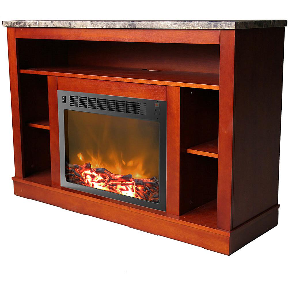 Cambridge Seville Fireplace Mantel with Electronic Fireplace Insert - Cherry Cambridge Seville Fireplace Mantel with Electronic Fireplace Insert - Cherry