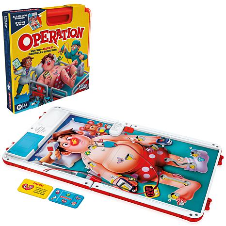 HSN Hasbro Operation Electronic Board Game with All-in-One Carrying Case - Multi