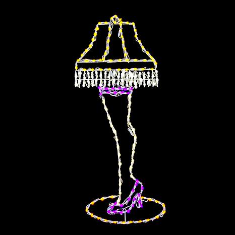 Fraser Hill Farm 52"H x 21"W Leg Lamp LED Lights, Large Outdoor Christmas Decoration