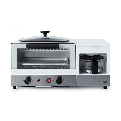 Photos - Toaster Steel Sunpentown SPT BM-1120B 3-in-1 Breakfast Maker in Stainless  - Black 