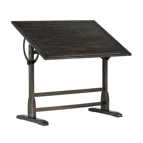 Crafts & Sewing Studio Designs Vintage Solid Wood Drafting Table with Adjustable Top - Black