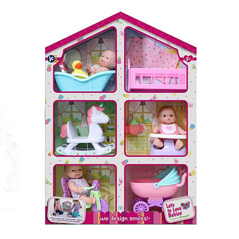 Photos - Doll JC Toys Lots to Love Babies 5" Triplets Baby  House Set 16755 