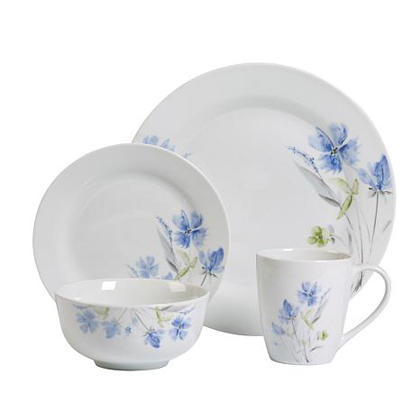 Photos - Glass Tabletops Gallery Wildflower 16-Piece Dinnerware Set - Service for 4 TTU-83700-EC