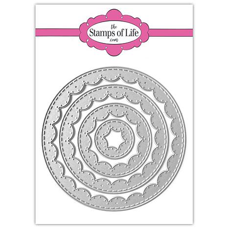 The Stamps of Life Inside Scallop Circles Die Set
