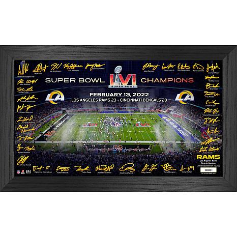 Highland Mint Officially Licensed NFL Super Bowl 56 Signature Gridiron Frame - Rams