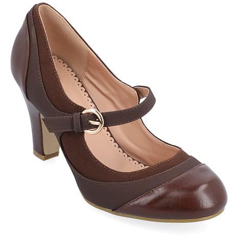Journee Collection Womens Siri Pump - Brown - Size 10
