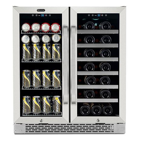 Whynter 30" Built-In French Door Dual Zone Wine and Can Refrigerator