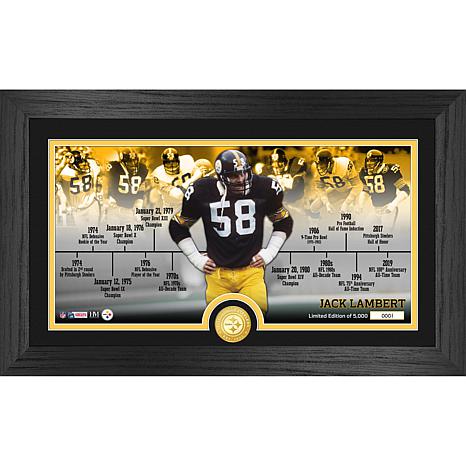 Highland Mint Jack Lambert Pittsburgh Steelers 12'' x 20'' Timeline Pano Photo Mint