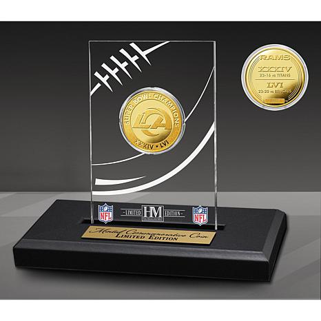 Highland Mint Officially Licensed NFL Rams Super Bowl 56 Champs Coin Acrylic Display