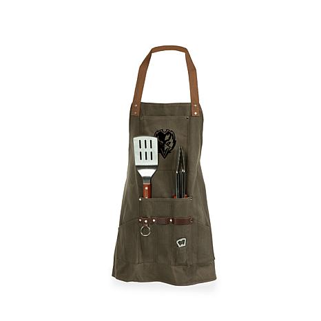 Picnic Time Officially Licensed NFL Baltimore Ravens BBQ Apron with Tools