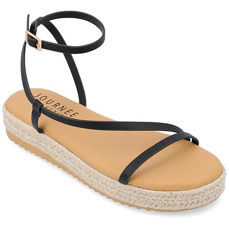 Journee Collection Womens Tru Comfort Foam Odelia Sandals - Black - Size 9 1/2