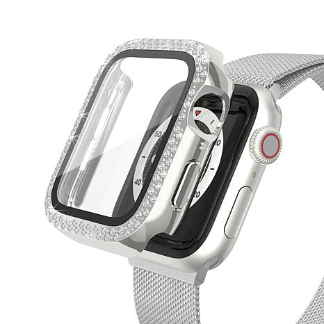 Worry Free Gadgets Bumper Case with Screen Protector for Apple Watch 44mm - Metallic