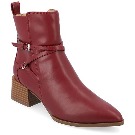 Journee Collection Womens Tru Comfort Foam Wide Width Estelle Booties - Red - 5.5w