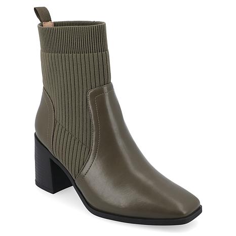 Journee Collection Womens Tru Comfort Foam Harlowe Booties - Green - Size 6 1/2