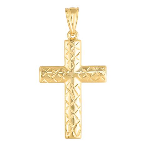 Royal Chain 14K Yellow Gold Reversible Cross Pendant