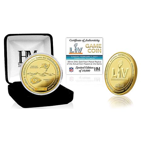 Football Fan Shop Officially Licensed NFL Super Bowl 55 Gold-Plated Flip Coin
