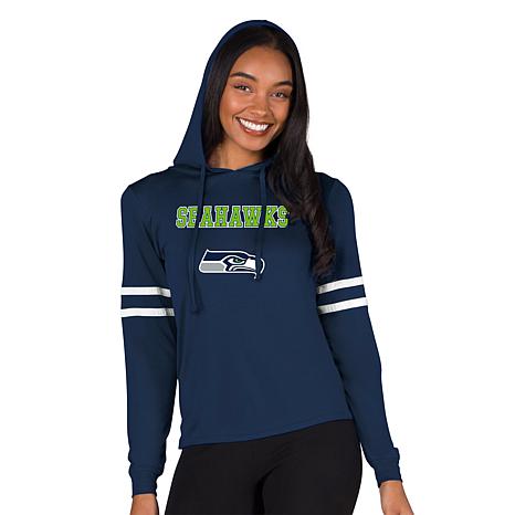 Women's Concepts Sport  College Navy Seattle Seahawks Marathon Lightweight Lounge Pullover Hoodie