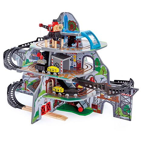 Hape Railway Mighty Mountain Train Set- Multi-Level Play with Accessories