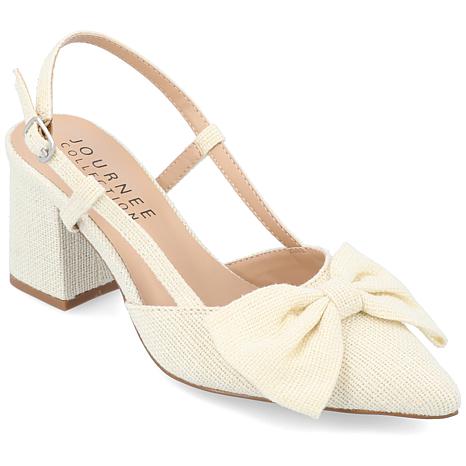 Journee Collection Womens Tailynn Wide Width Pumps - Ivory/Off White - 9w