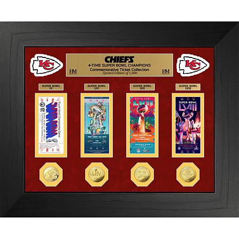 Football Fan Shop Officially Licensed NFL Chiefs Super Bowl Ticket, Gold Coin Collection