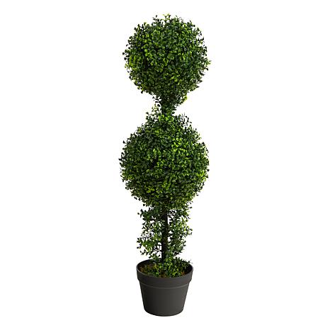 Photos - Garden & Outdoor Decoration Nearly Natural 34 in. Boxwood Double Ball Topiary  T2022(Indoor/Outdoor)
