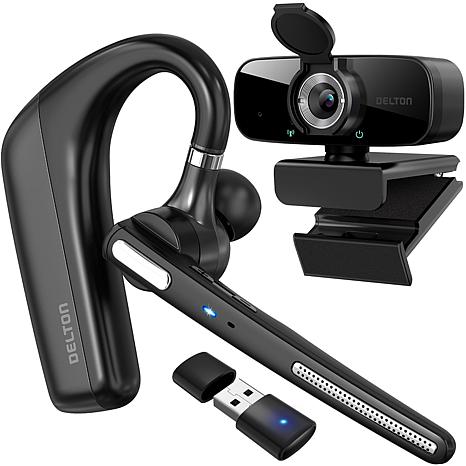 Delton 90X Ultralight Executive Wireless Headset & Webcam Bundle