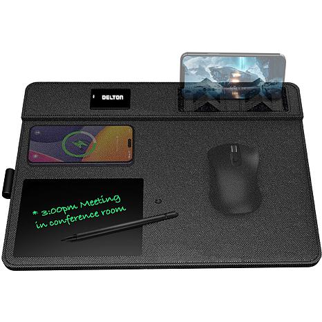 Delton D101 Wireless Charger + Digital Notes Mouse Pad w/ 20W Adapter