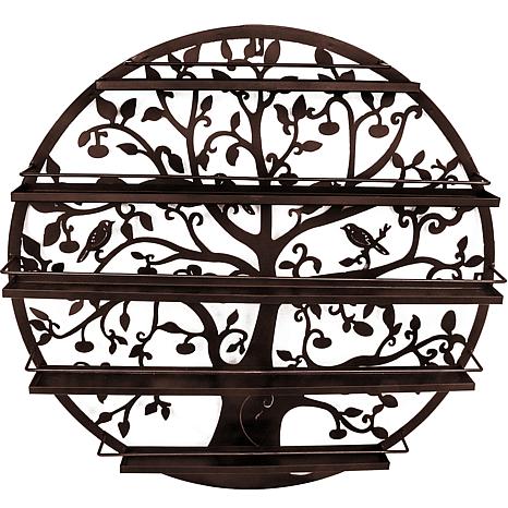 Sorbus Wall Mounted 5-Tier Nail Polish Rack Holder - Metallic