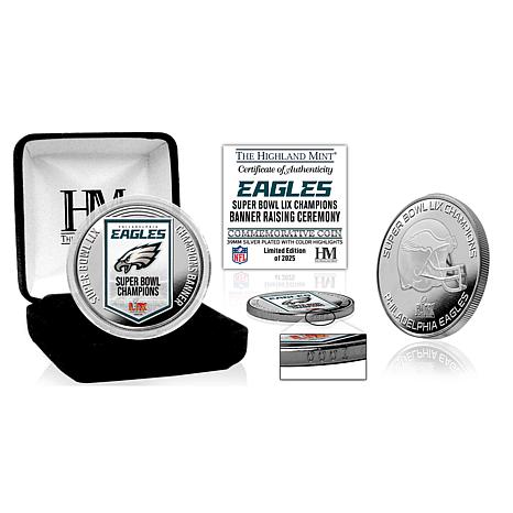 Highland Mint Philadelphia Eagles Super Bowl LIX Champions Banner Raising 39mm Silver Coin