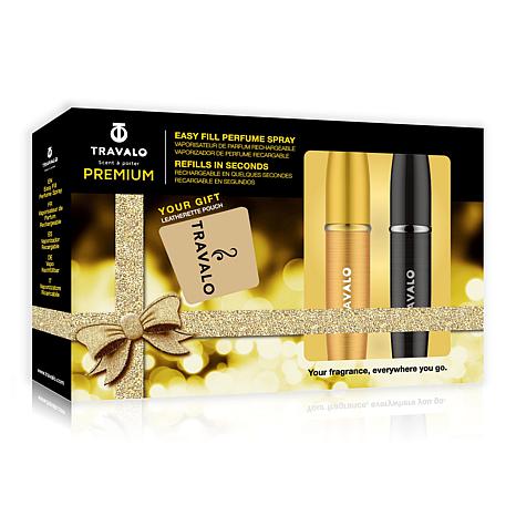 Travalo Lux 2-piece Refillable Fragrance Atomizer Gift Set with Pouch - Multi