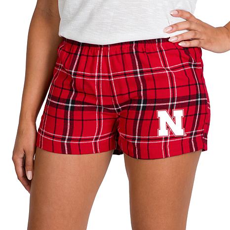 Concepts Sport Women's Scarlet/Black Nebraska Huskers Ultimate Flannel Shorts - Scarlet, Black