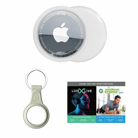 Apple AirTag with Software Suite and TPU Keychain Case - White