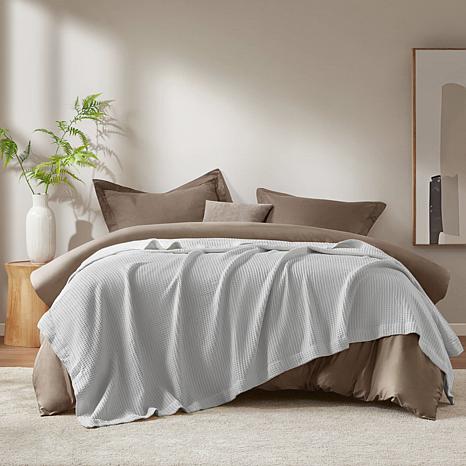 Photos - Duvet Beautyrest Madison Park Waffle Weave Blanket 66"W x 90"L - Gray/Grey BR51N-3834 