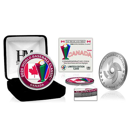 Highland Mint 2026 World Baseball Classic Canada Silver-Plated 39mm Coin
