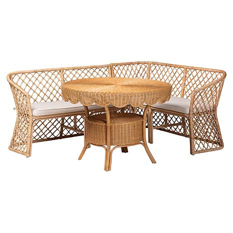 Photos - Dining Table Wholesale Interiors bali and pari Frayne Rattan Dining Set 2724-14178-14179-14188