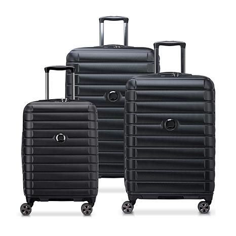 Delsey Paris Shadow 5.0 Smart Luggage 3-Piece Set in Black - Black
