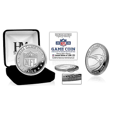 Highland Mint New England Patriots Limited-Edition 2026 Silver-Plated Game Flip Coin