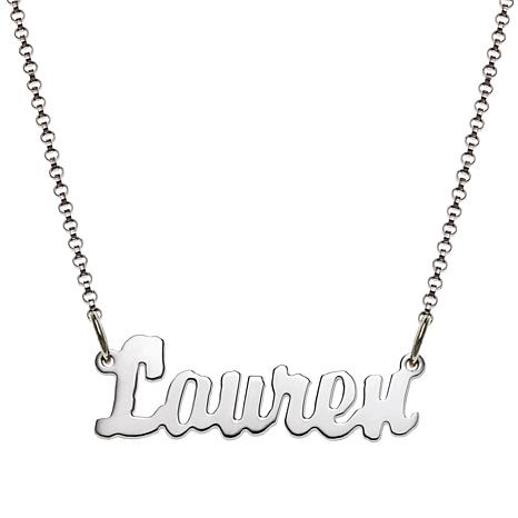 CPS Child's Personalized Sterling Silver 16" Rolo-Chain Necklace - Metallic
