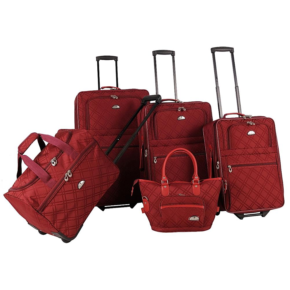 American Flyer Pemberly Buckles 5-Piece Luggage Set American Flyer Pemberly Buckles 5-Piece Luggage Set
