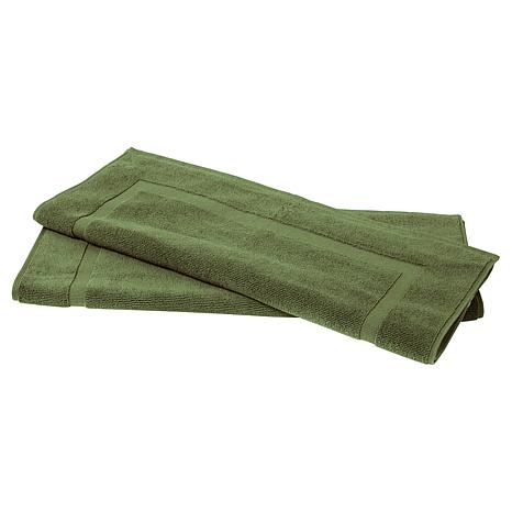 Joy Mangano Joy CleanBoss 2-piece Cotton Luxe Bathroom Tub Mats - Green