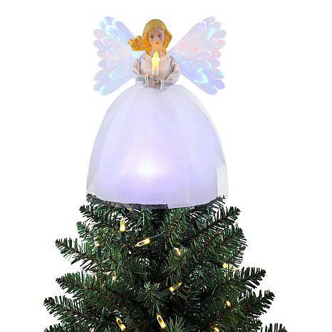 Mr. Christmas Animated Tulle Skirt Angel Tree Topper – White